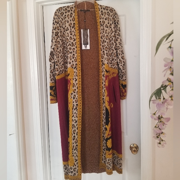 Max Sport Animal Print Gorgeous Cardigan - Picture 3 of 12
